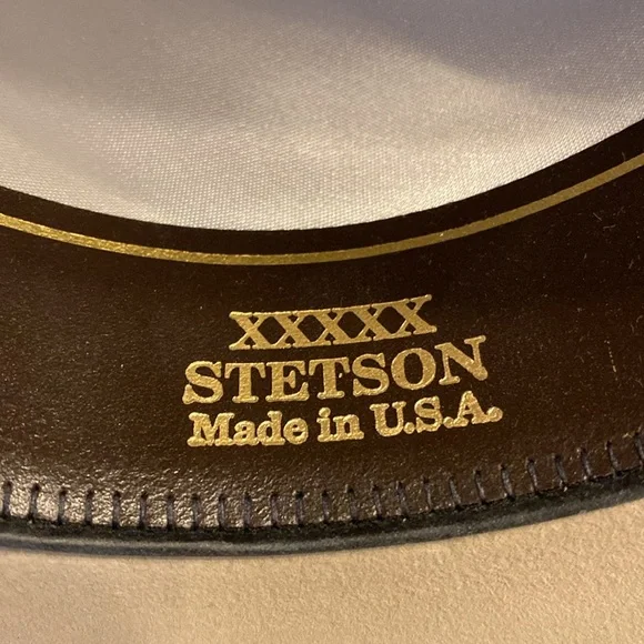 Vintage Stetson D4 Ranch Tan 4” Brim Cowboy Hat Size 7 1/4 MADE in USA PRICE… - Picture 10 of 16